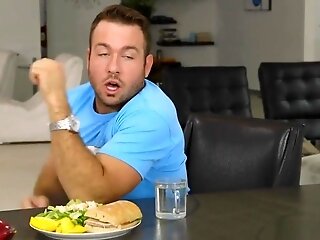 teen 18+ Sucks Bfs Cock Under Dinning Table