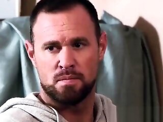 Inked muscle hunk ass pounding his sweet lover