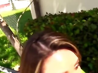 Small Tits GF Show Body And Blowjob in Public