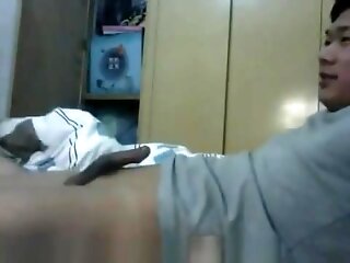 Chinese young couple webcasting