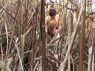 Akane Mochida, naughty Asian bimbo fucks outdoors