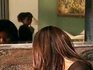Three Gorgeous Asian Lesbians Play With A Large Strap-On