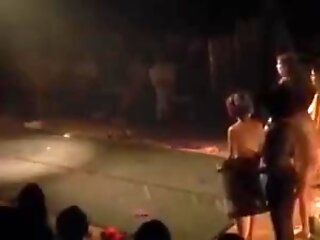 Naked on the stage