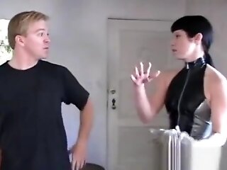 Youthful Babe Smothering An Older Man With Her Tits And Ass