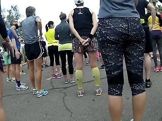 Keeping her beautiful ass and hips in shape