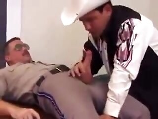 Cop fucks cowboy