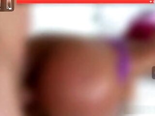 Ebony girl takes white dick