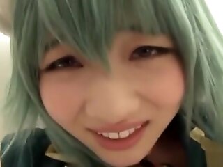 Naughty young Asian broad Haruki Karen cosplay POV porn