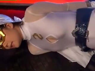 Asian Heroine With Handcuffs And Legcuffs