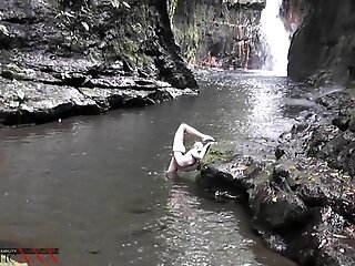 Flexible Beauty At The Waterfall - Watch4Fetish