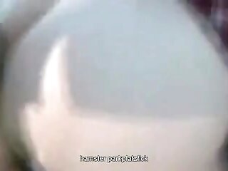 Public hot blowjob ends with a jizz filled cumshot