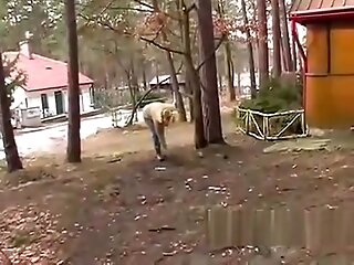 Blonde fucked by old man