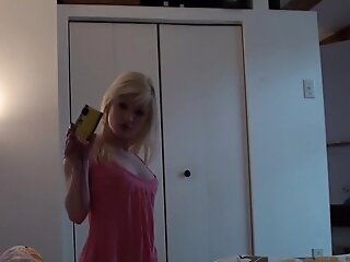 Fresh emo teen 18+ plays with her camera