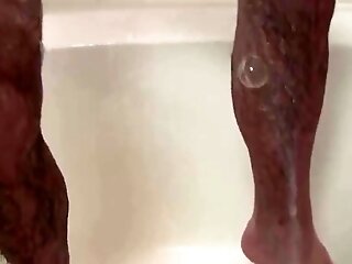Sexy muscle Step daddy mikey shower jerk off cum