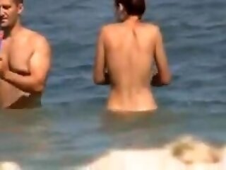 Nude Beach - Huge Naturals Mature - Filmed by